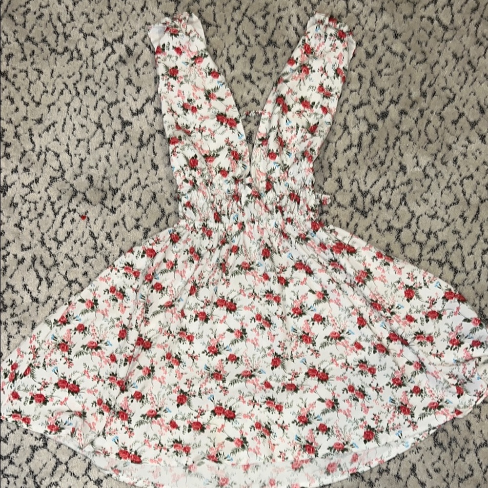 Floral open back dress